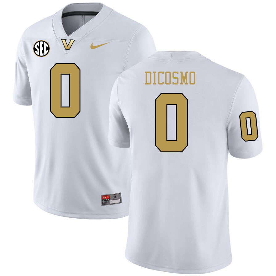 Vanderbilt Commodores #0 Aeneas DiCosmo College Football Jerseys 2024 Uniforms Stitched-White